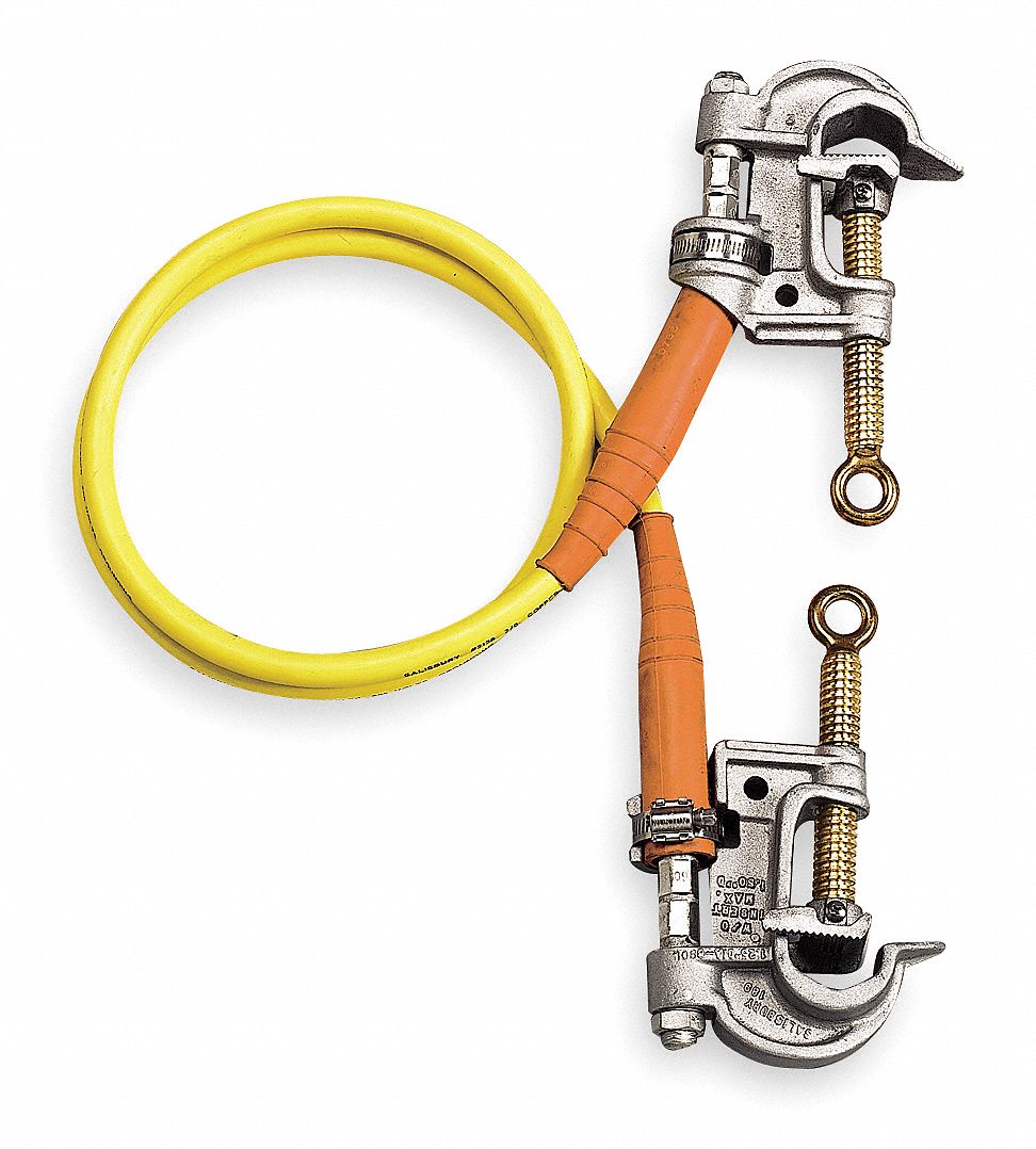 SALISBURY, (2) C Clamp/6 ft 2/0 Cable, Single Grounding Set 5ZV75