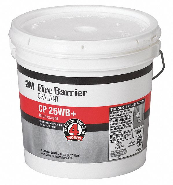 3M Firestop Sealant, 2 gal Pail, Up to 4 hr Fire Rating, RedBrown