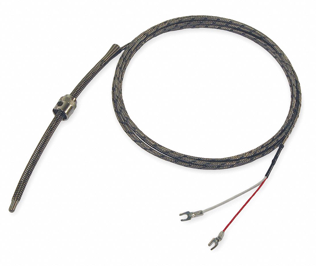 Type J, Rounded Tip, Spring Adjustable Thermocouple 5ZY18TCP10223 Grainger