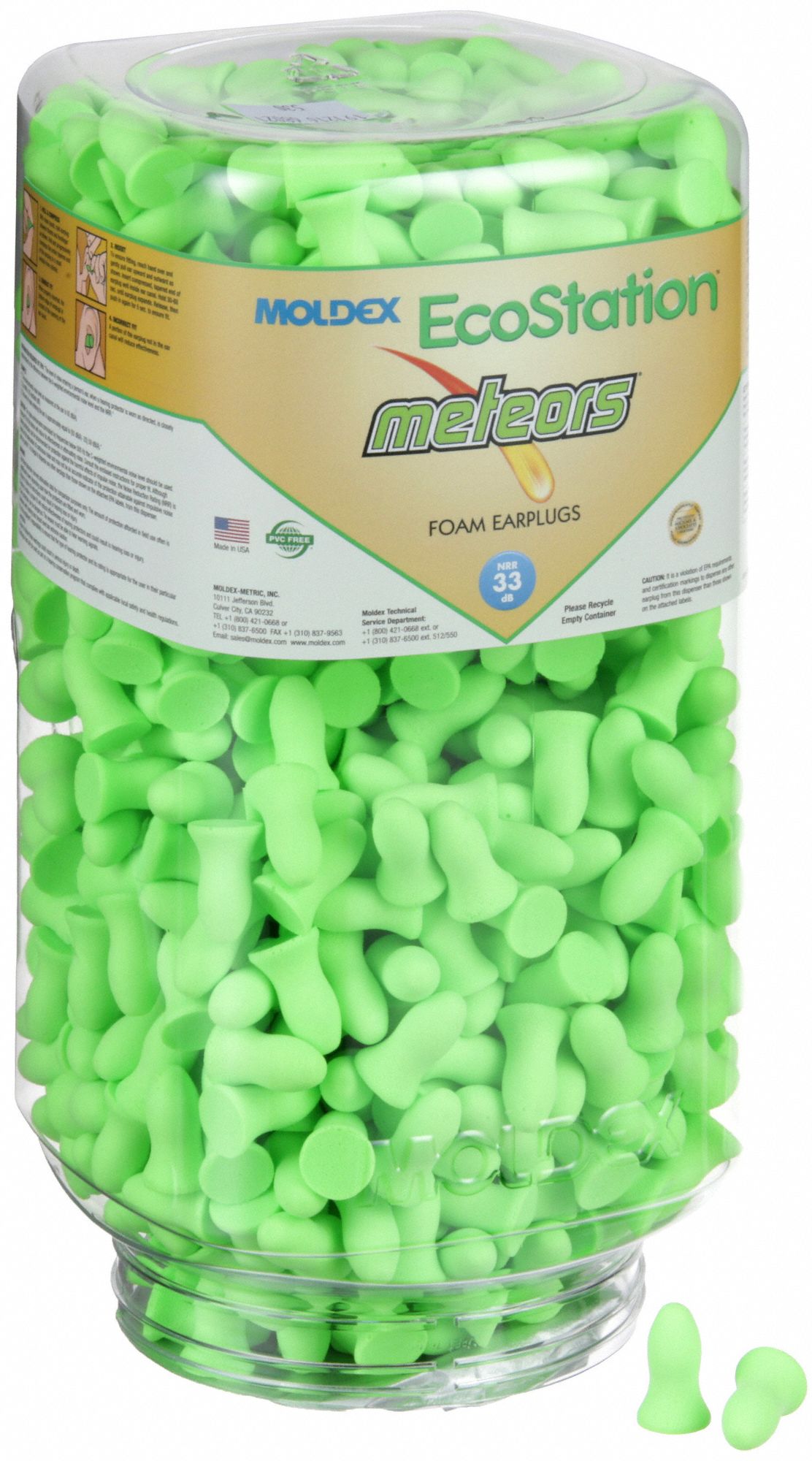 MOLDEX Ear Plug Dispenser Dispenser Refill, Bell, 33 dB NRR, Uncorded