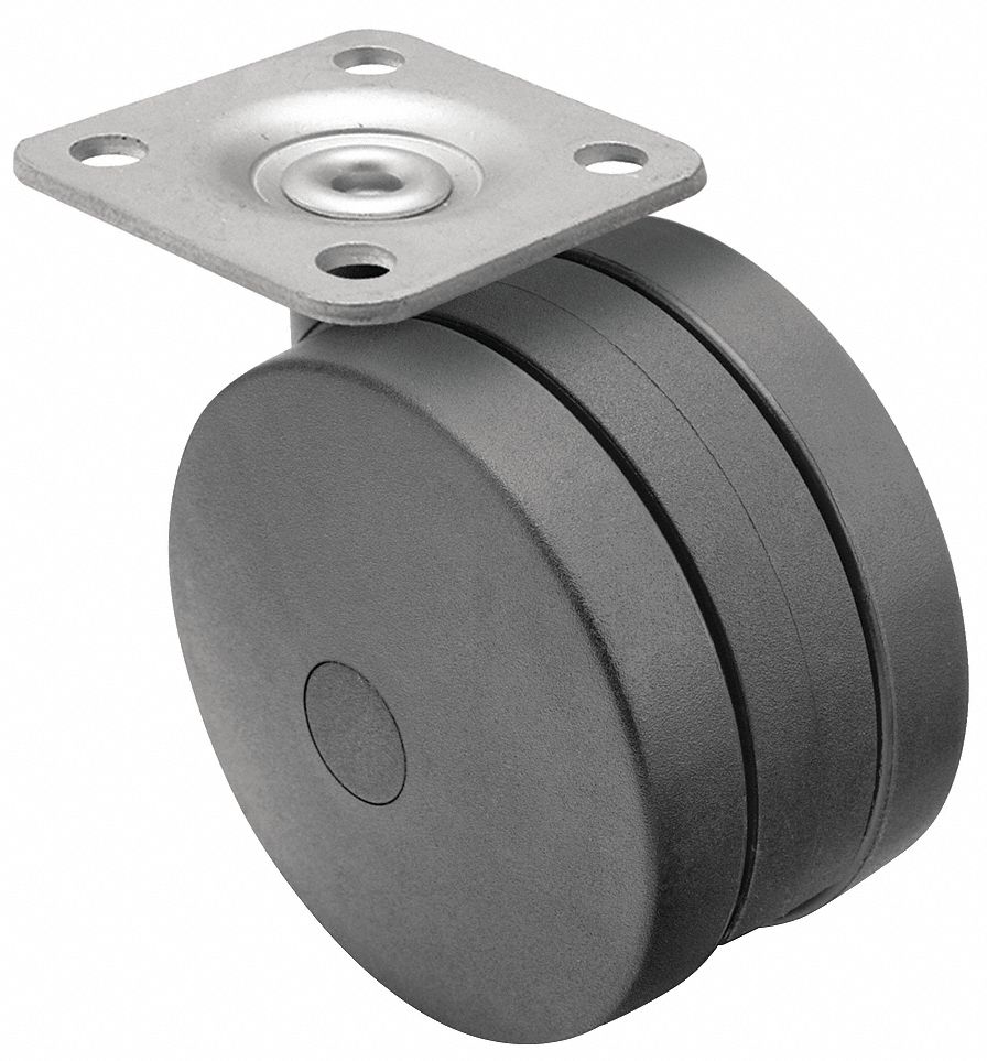 SHEPHERD CASTER, 2 in Wheel Dia., 75 lb, Swivel Plate Caster 60EZ33