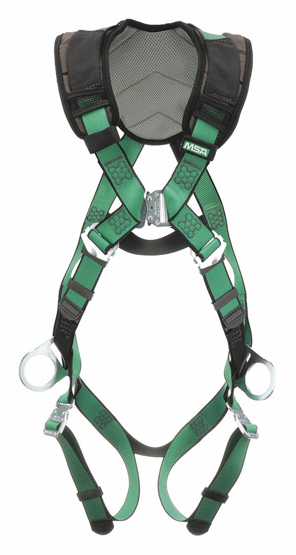 MSA Safety Harness, 310 lb, Green Standard 60GU7510206105 Grainger