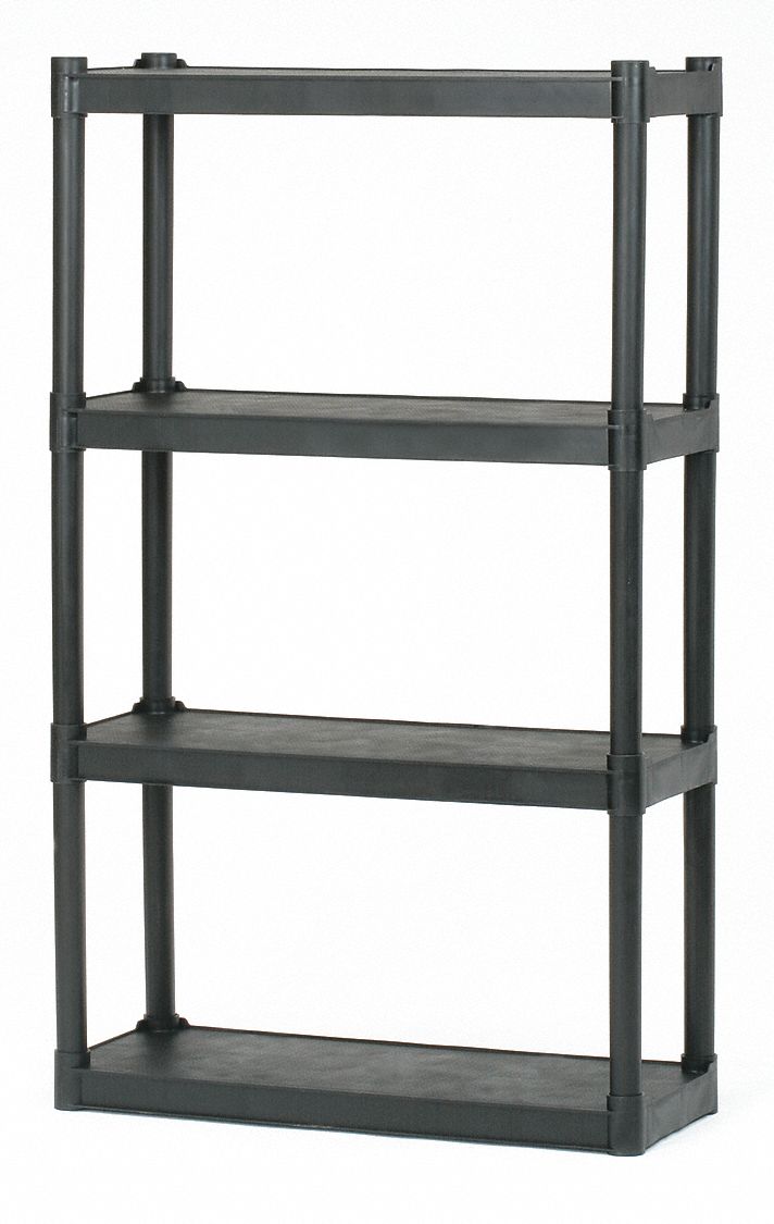 ABILITY ONE, 30 in x 12 in, 54 in Overall Ht, Plastic Shelving 60GV57