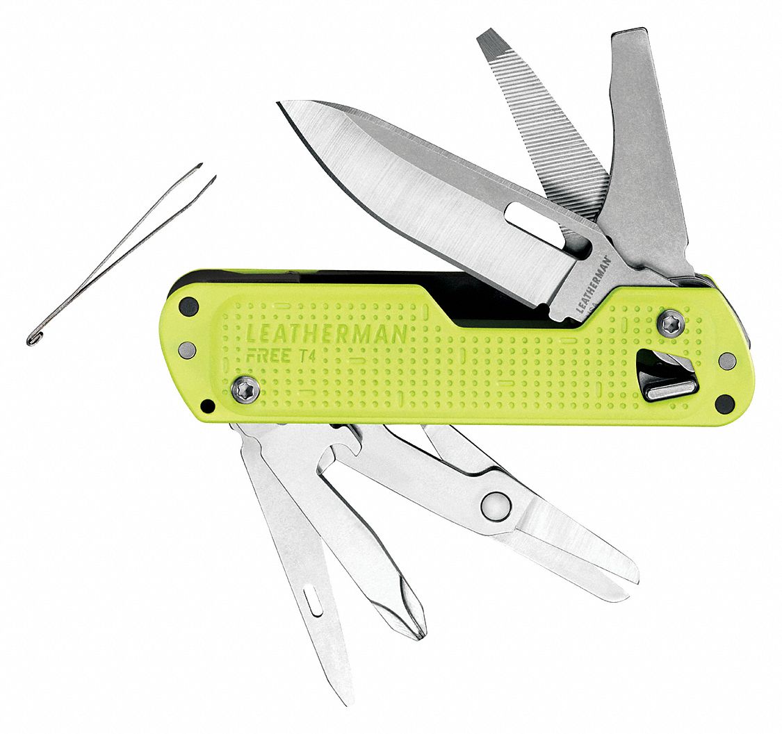 LEATHERMAN, 12 Tools, 3 5/8 in Closed Lg, MultiTool Knife 60GX70