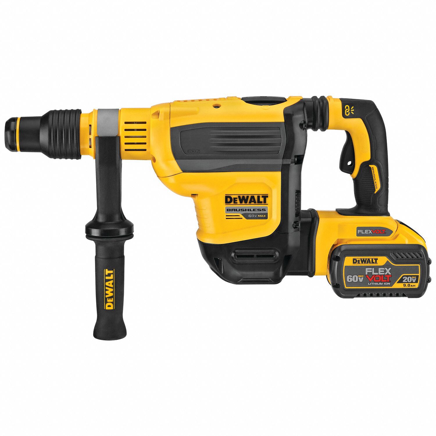 DEWALT Cordless Rotary Hammer Kit PistolGrip, 60V DC, SDSMax, 1 3/4