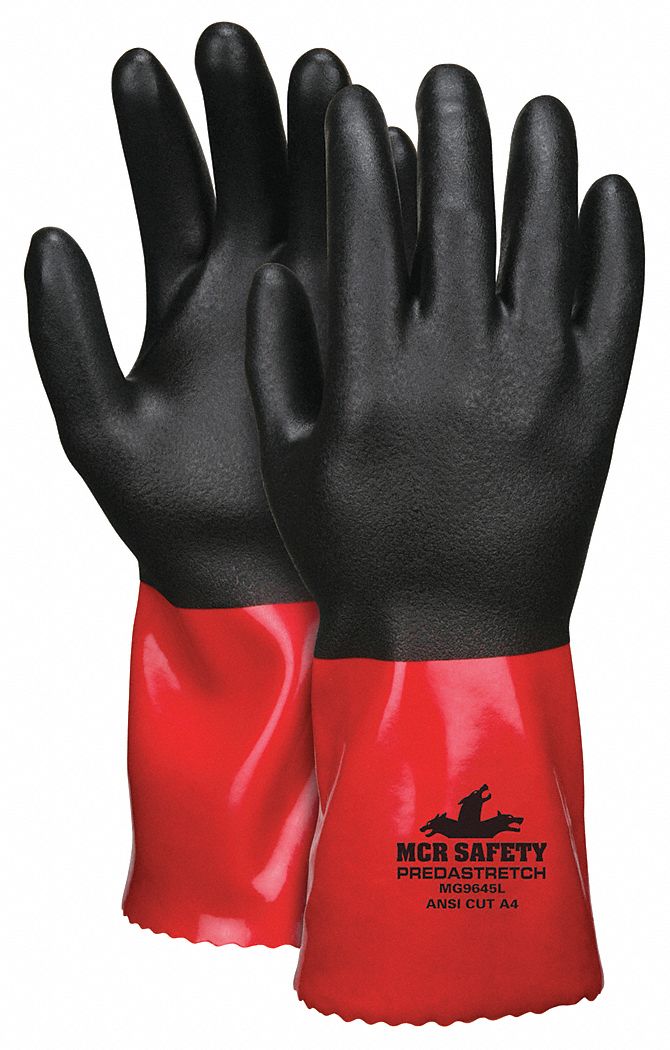 MCR SAFETY Chemical Resistant Glove, L, Glove Materials Fiber glass, PK