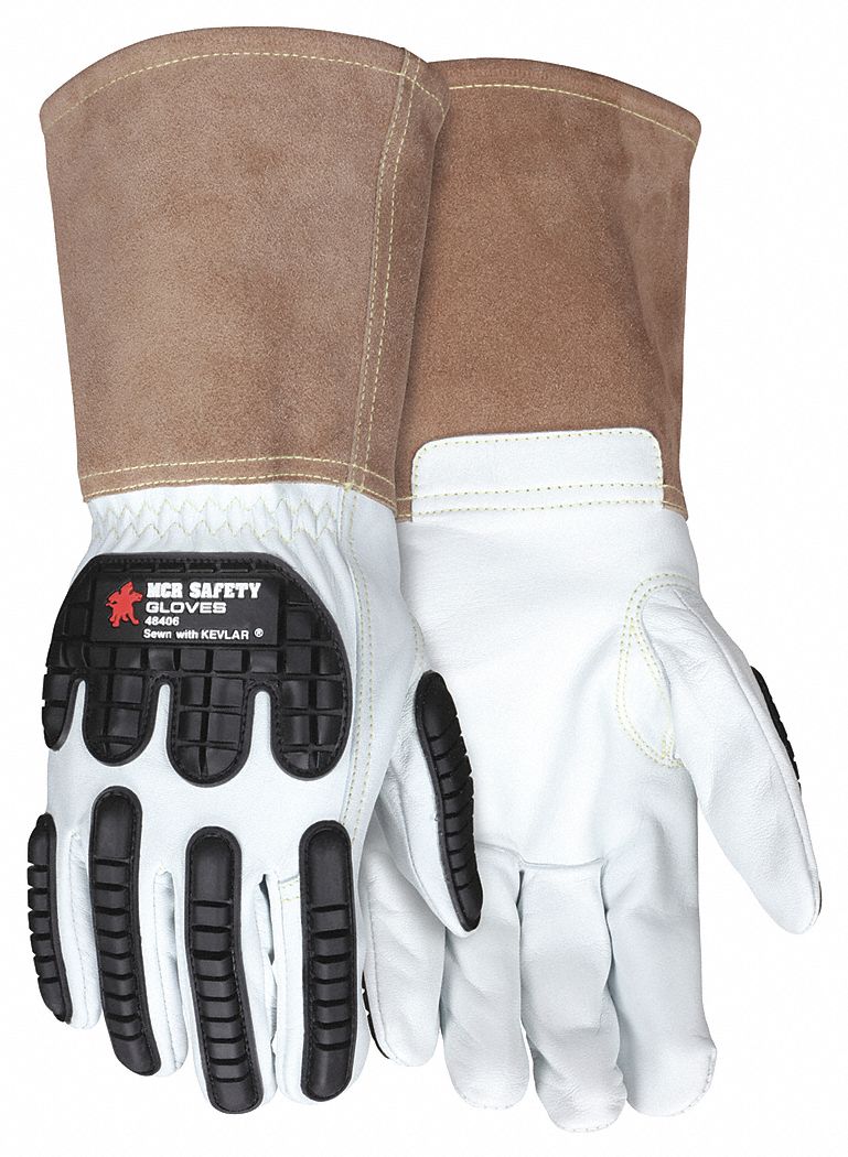 MCR SAFETY Leather Gloves XL ( 11 ), Goatskin, Drivers Glove, ANSI Impact Level 1, Unlined, 12