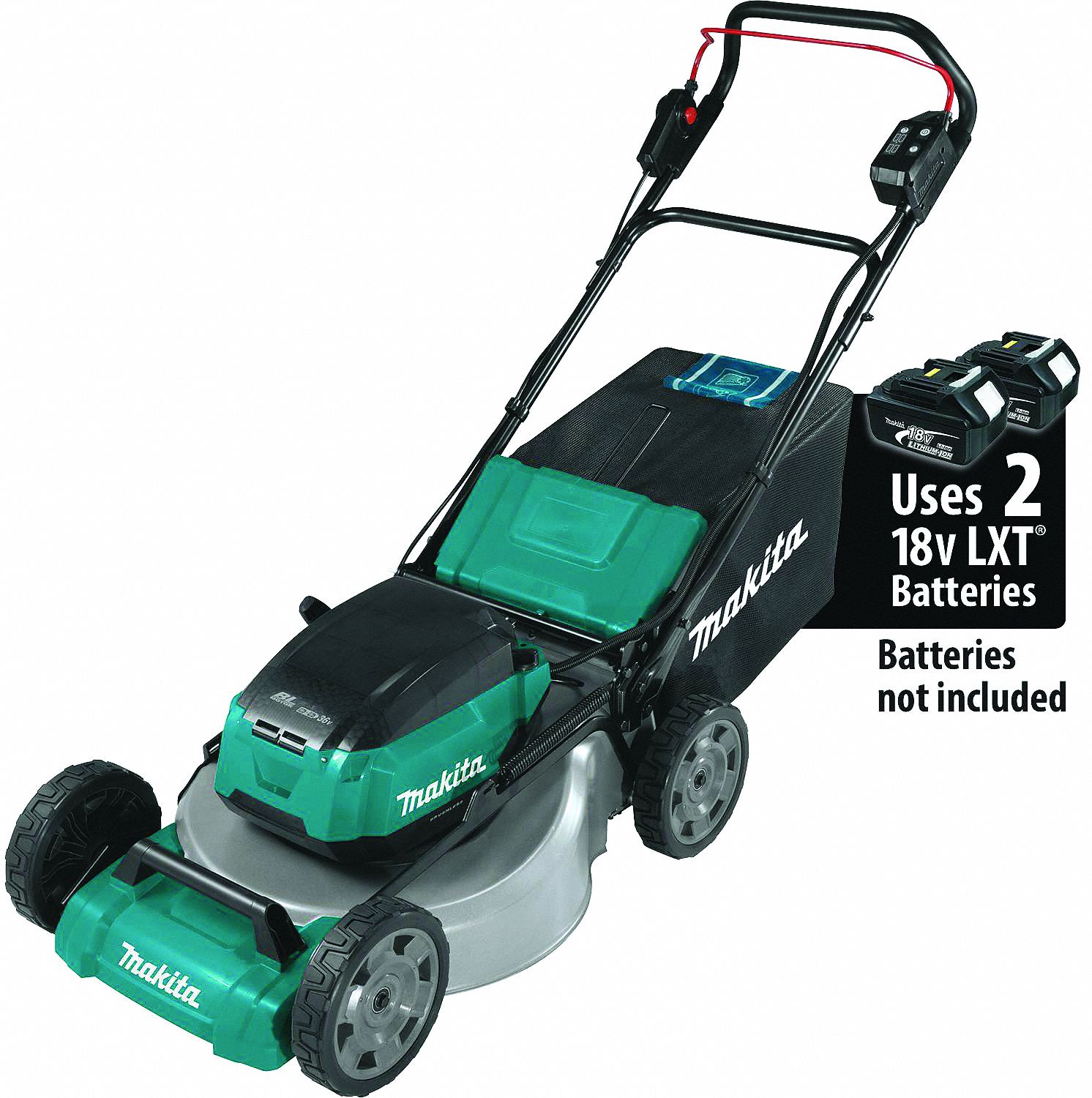 MAKITA Lawn Mower, 21 in Cutting Width, 1 1/4 in to 4 in Cutting Height