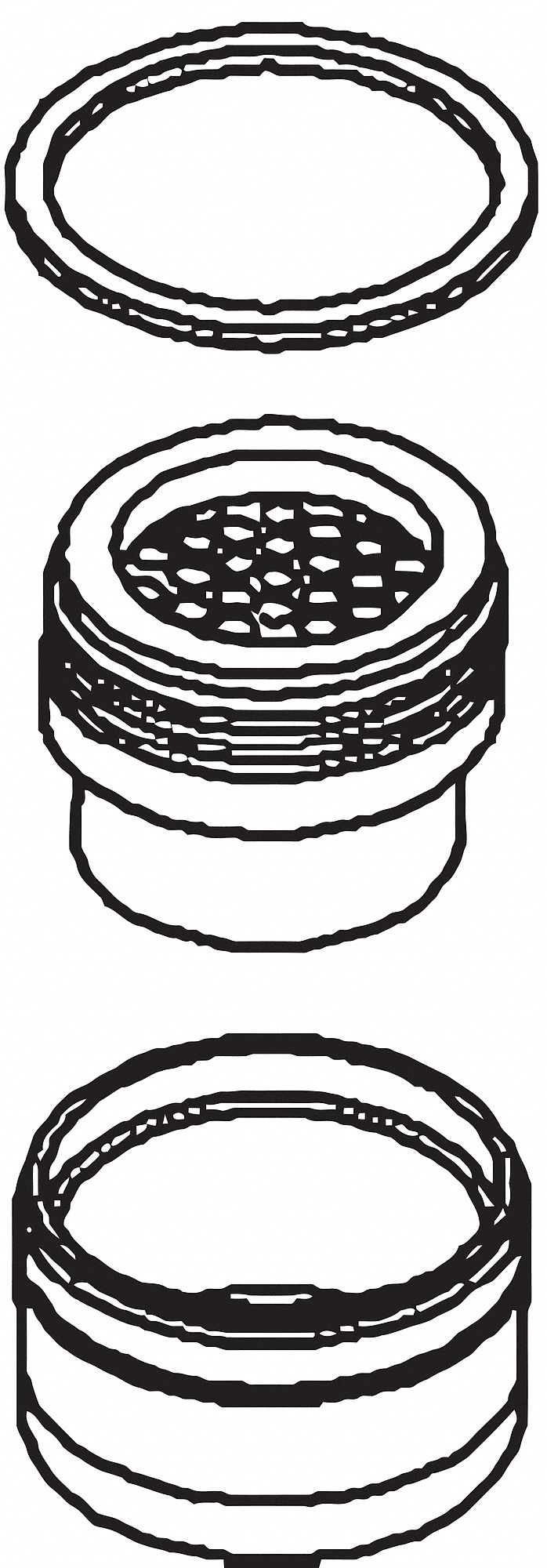 Kohler, 13/16"27/55/64"27 Thread Size, Aerator 60KA711103469CP