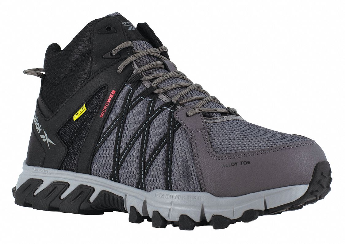 REEBOK Athletic HighTop, 13, W, Men's, Gray, Alloy Toe Type 60KZ48