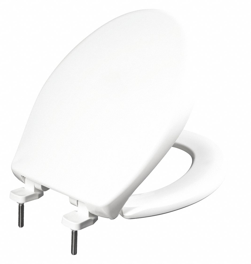 White, Plastic, Toilet Seat 60NM29790TDGSL000 Grainger
