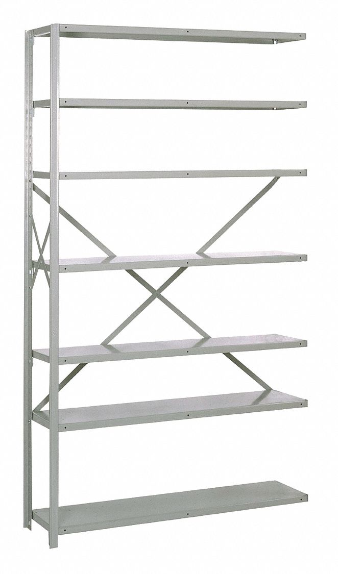 LYON, AddOn, HeavyDuty, Steel, Clip Adjustable Shelving 60PP94