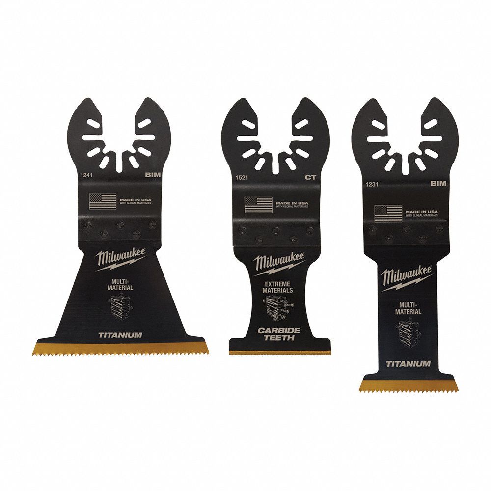 MILWAUKEE Oscillating Tool Blade Set 3 Blades, Cutting Blade, Straight