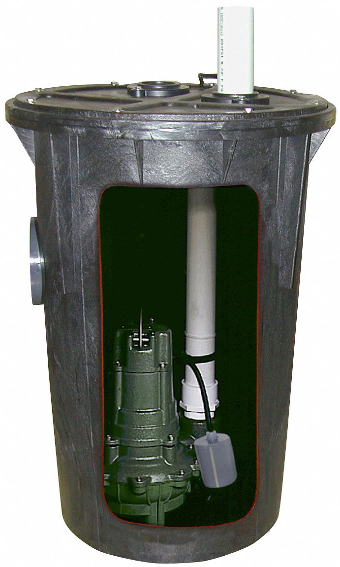 ZOELLER, 4/10 HP, 115V AC, Sewage Package System 60UA099121164