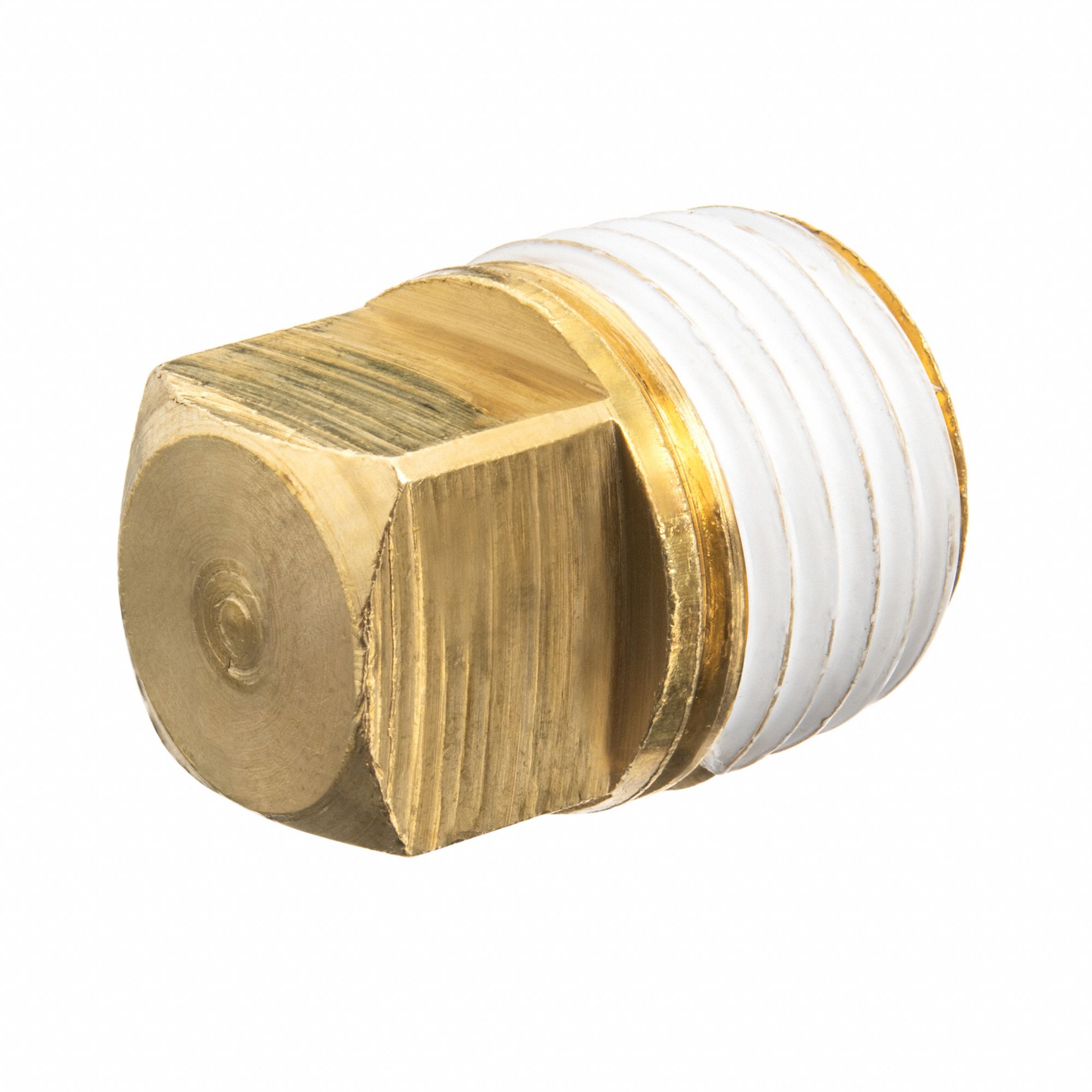 GRAINGER APPROVED Square Head Plug Brass, 2 1/2 in Fitting Pipe Size