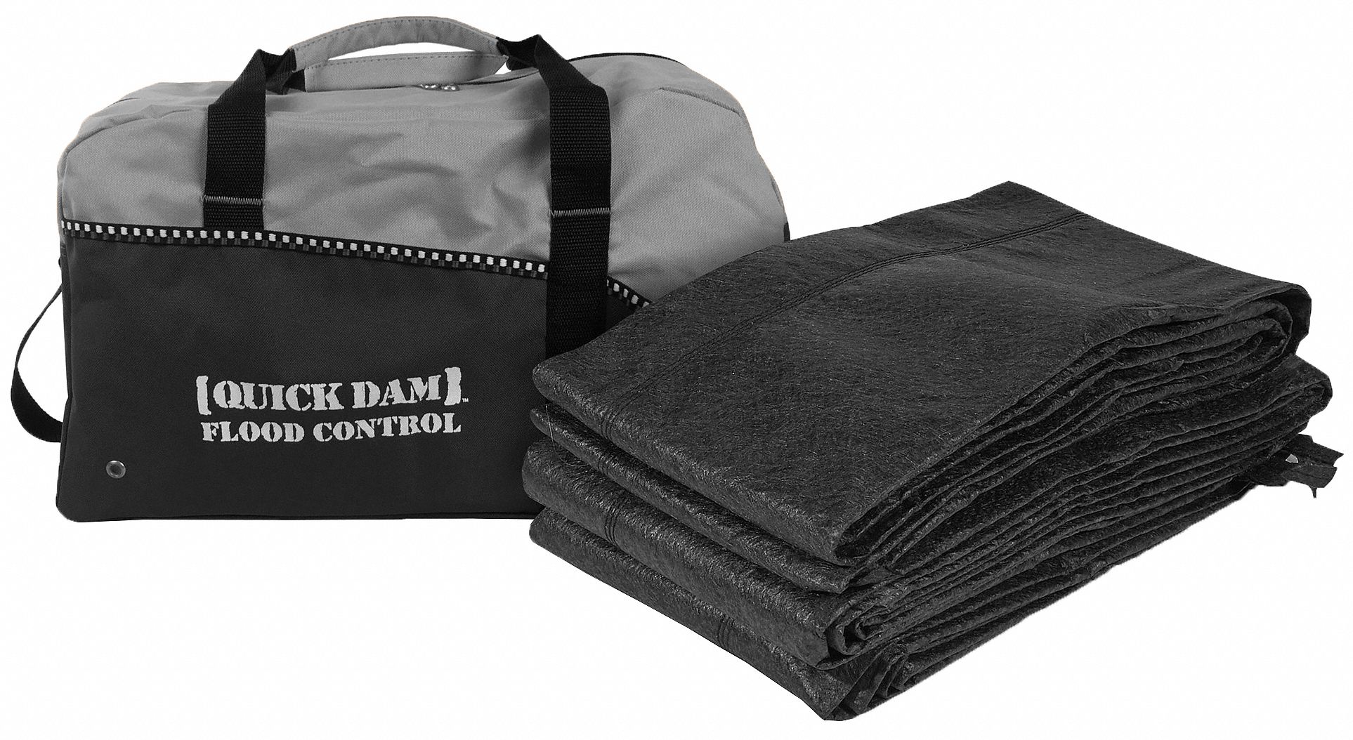 QUICK DAM Flood Bag Emergency Kit, 3 1/2 in Height, 17 ft Length, 6 1/2