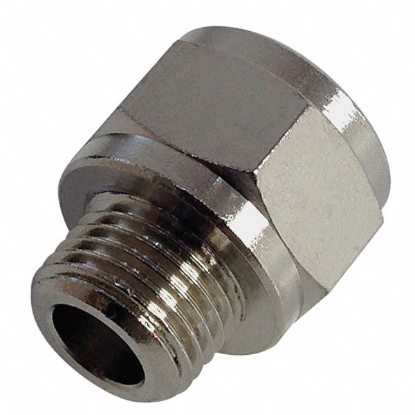 NickelPlated Brass, 1/4 in x 1/8 in Fitting Pipe Size, Female x Male