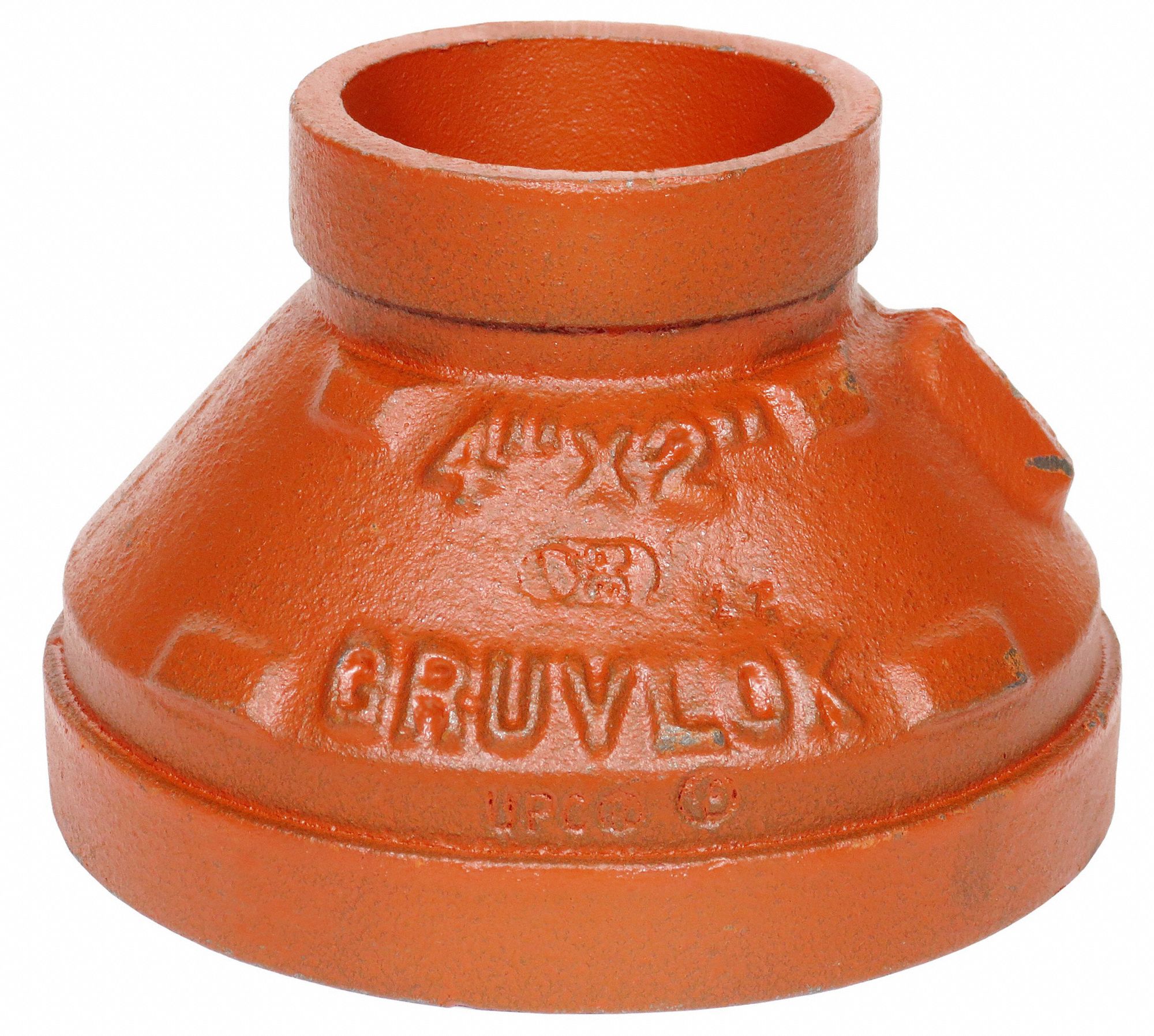 GRUVLOK, Ductile Iron, 6 in x 2 1/2 in Fitting Pipe Size, Concentric