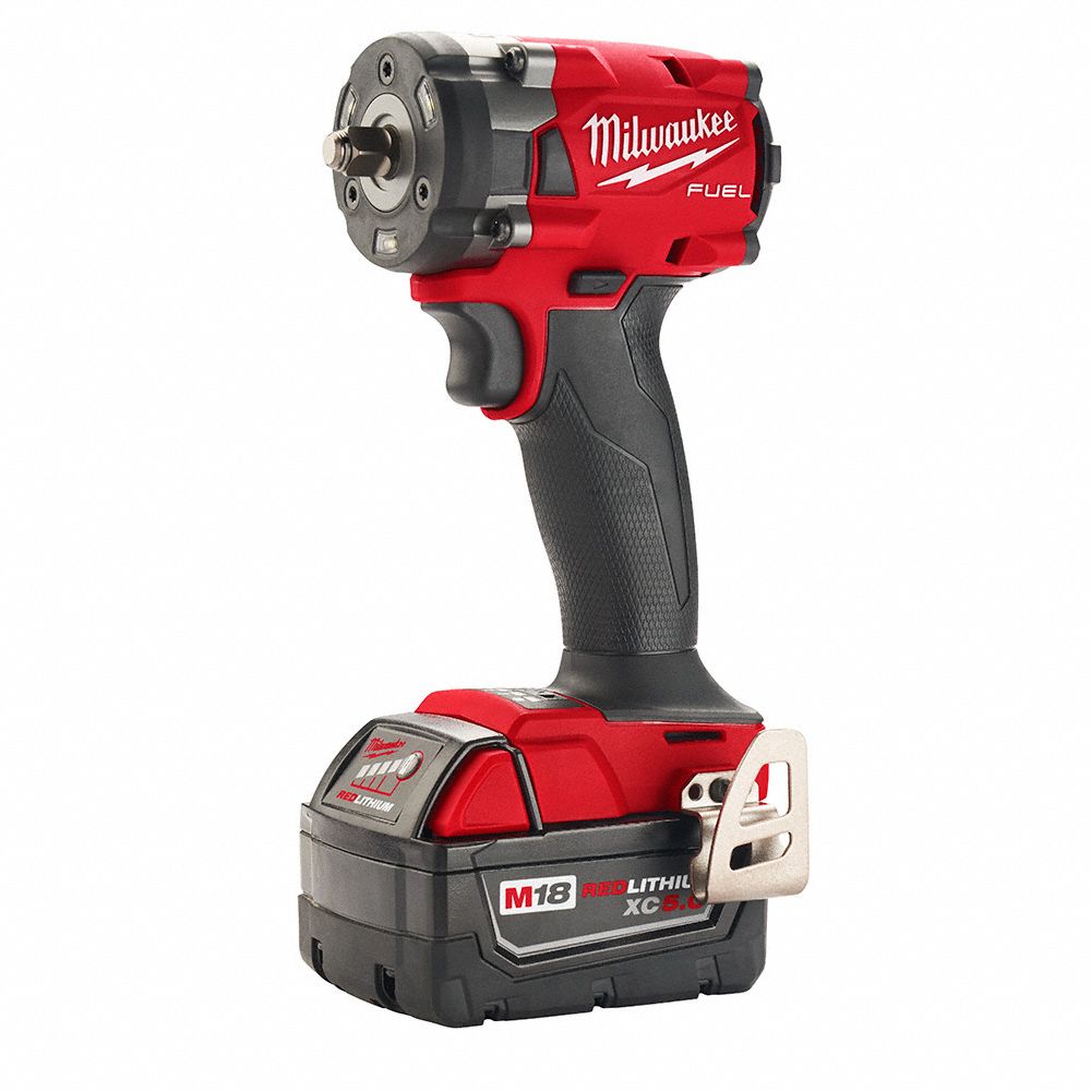 MILWAUKEE Impact Wrench Kit 3/8 in Square Drive Size, 250 ftlb