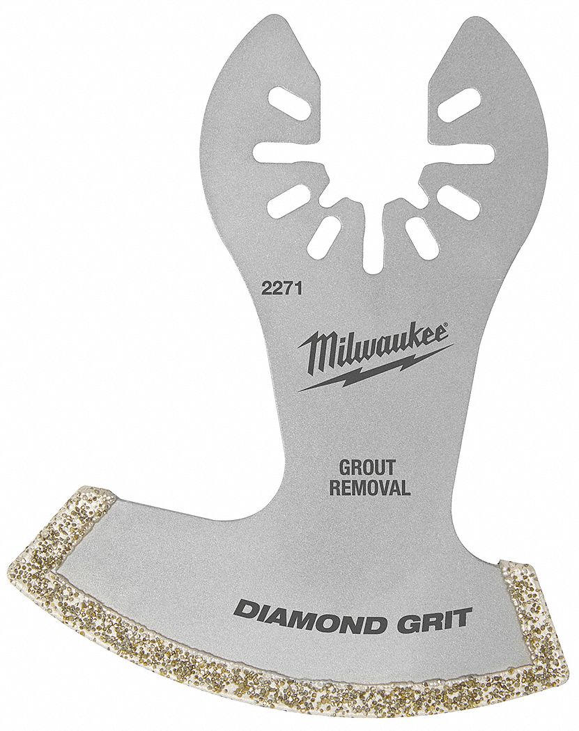 MILWAUKEE Grout Removal Blade, 2 3/8 in Blade Width, 3 in Blade Length