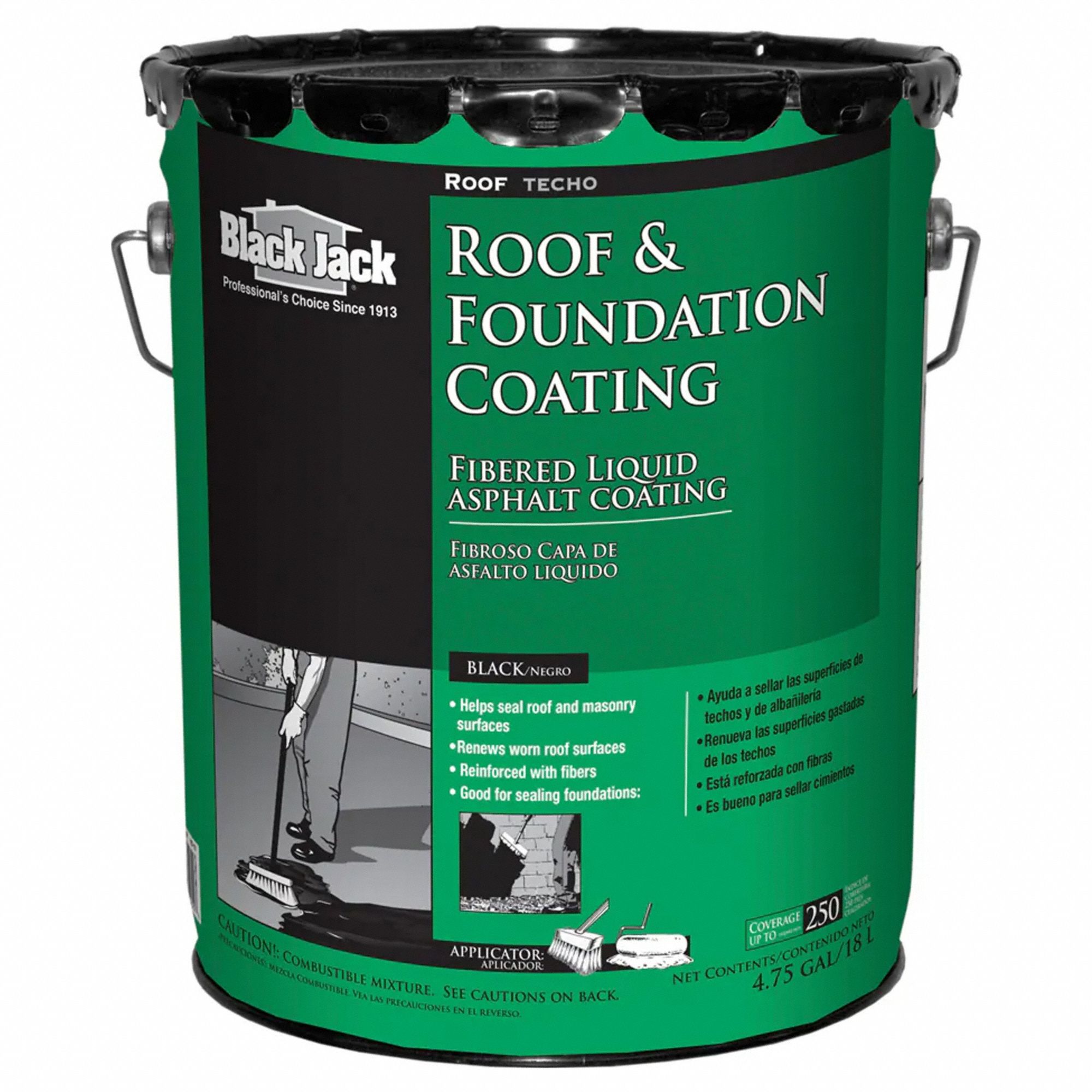 BLACK JACK, Asphalt Roof Coatings, Asphalt, Fibered Waterproofer Roof
