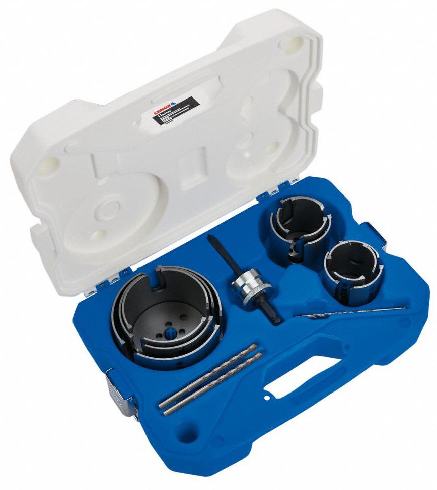 LENOX, 11 Pieces, 2 1/8 in to 4 5/8 in Saw Size Range, Hole Saw Kit