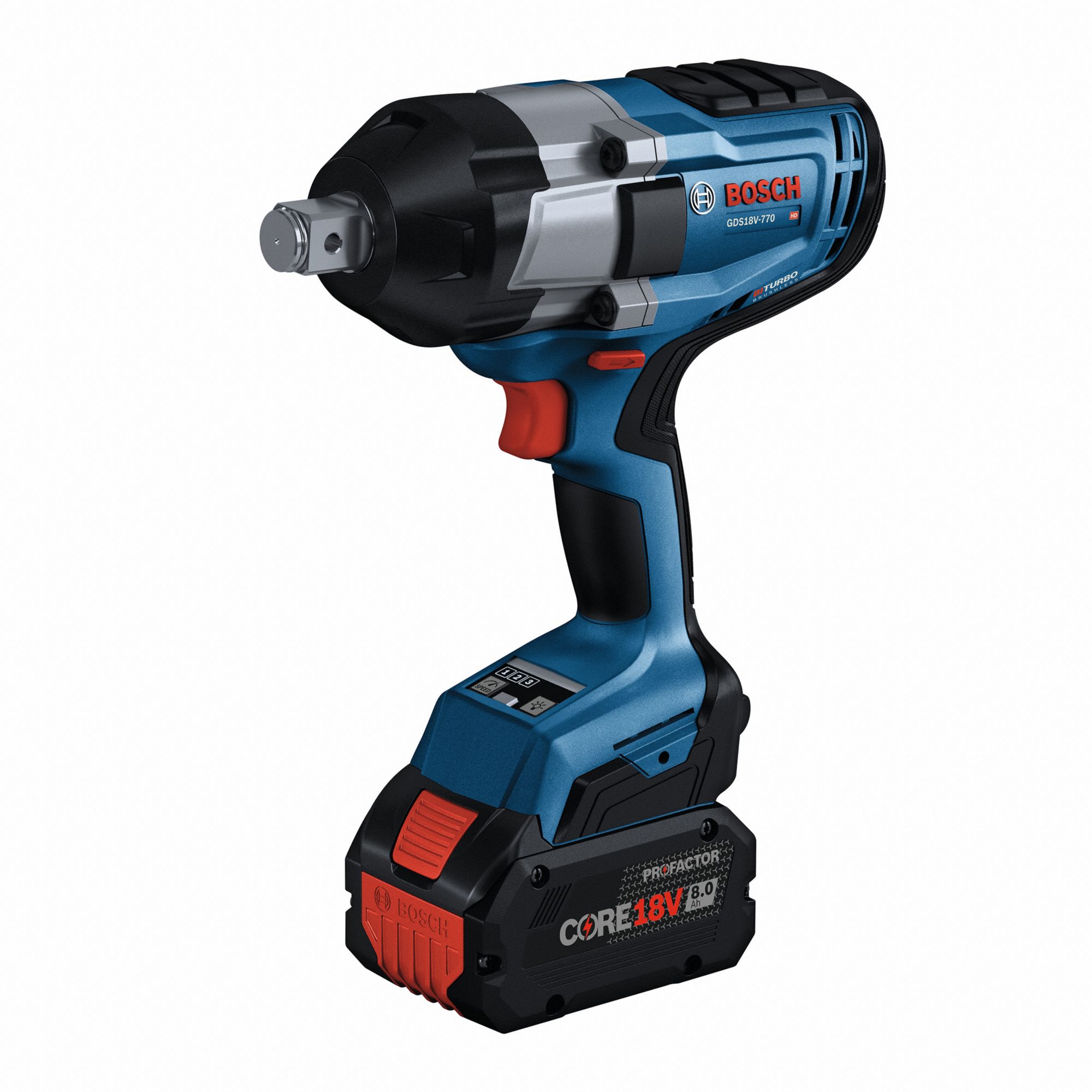 BOSCH Impact Wrench 3/4 in Square Drive Size, 770 ftlb Fastening