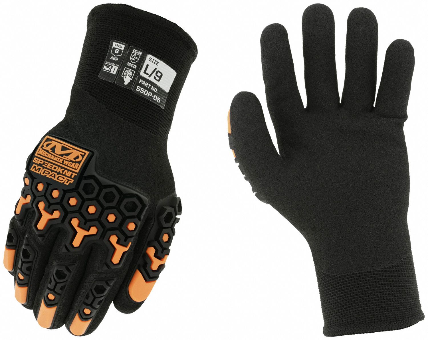 MECHANIX WEAR Knit Gloves 2XL ( 11 ), Full, Dipped, Nitrile, Acrylic