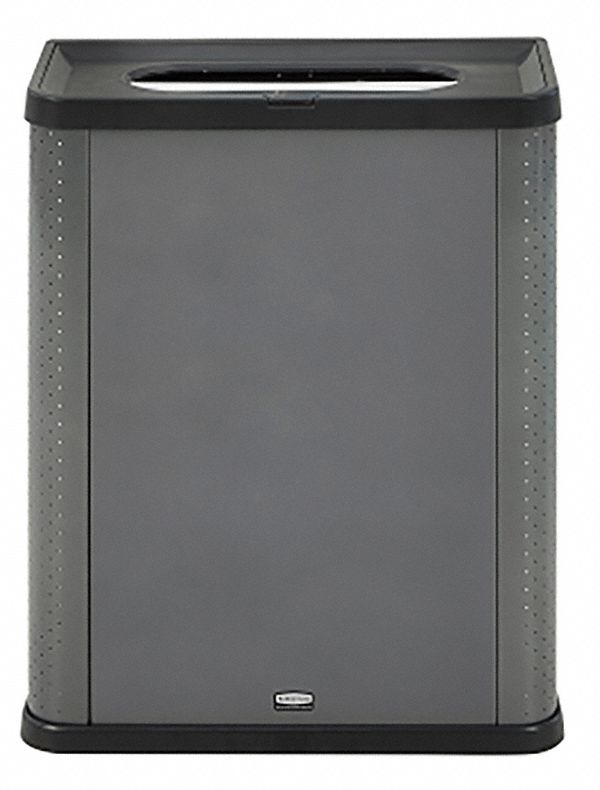 RUBBERMAID COMMERCIAL PRODUCTS, Metal, Open Top, Trash Can,23 gal