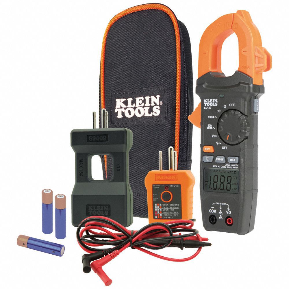 KLEIN TOOLS, TRMS, OpenJaw Jaw, Clamp Meter Kit 61HH70CL120KIT
