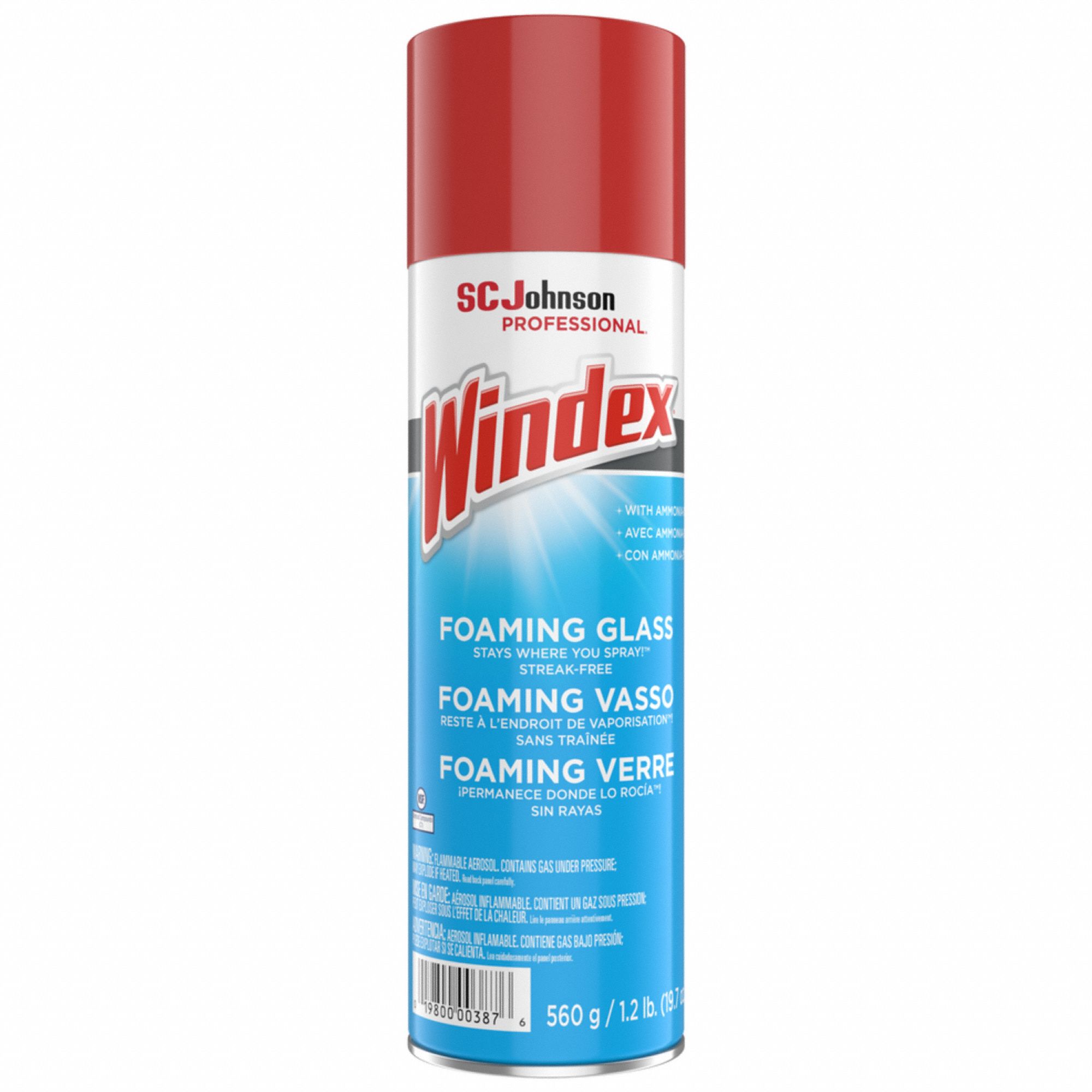 WINDEX, Foam, Aerosol Spray Can, Glass Cleaner 61HK44333813 Grainger