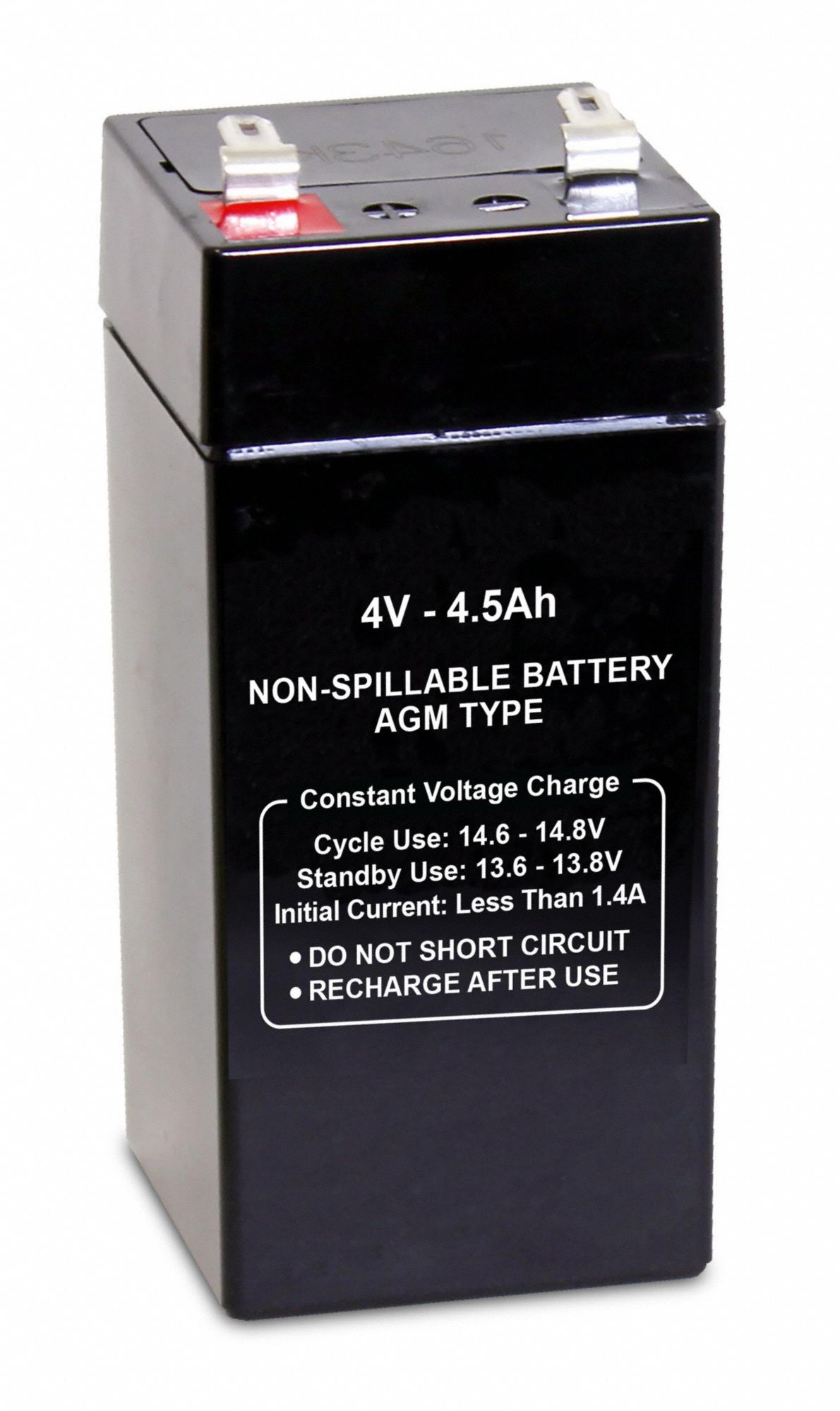 4V DC, 4.5 Ah Capacity, Sealed Lead Acid Battery - 61KW66|47022 - Grainger