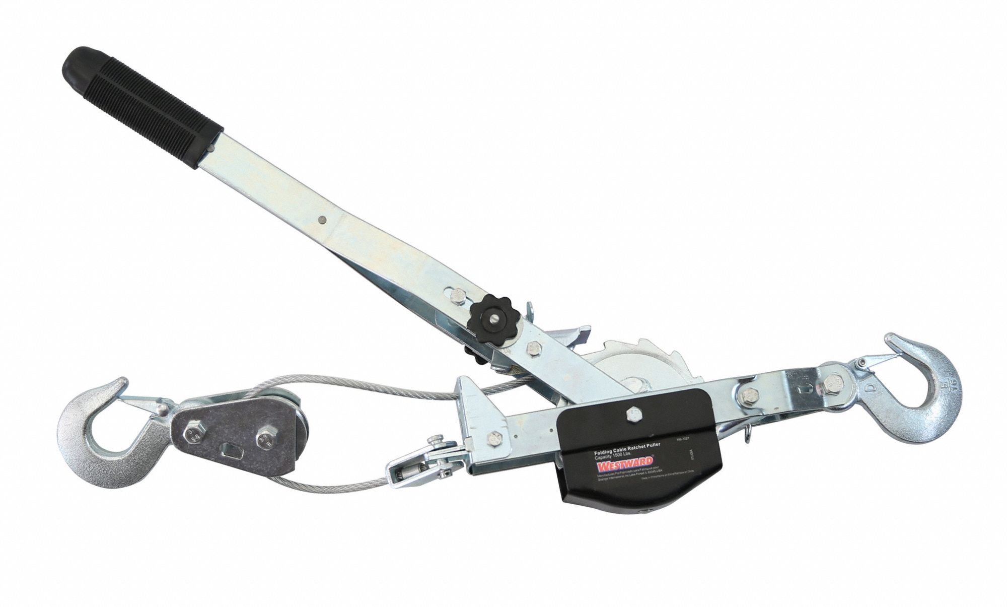 WESTWARD Cable Ratchet Puller 1,500 lb Lifting Capacity, 1,500 lb Pull