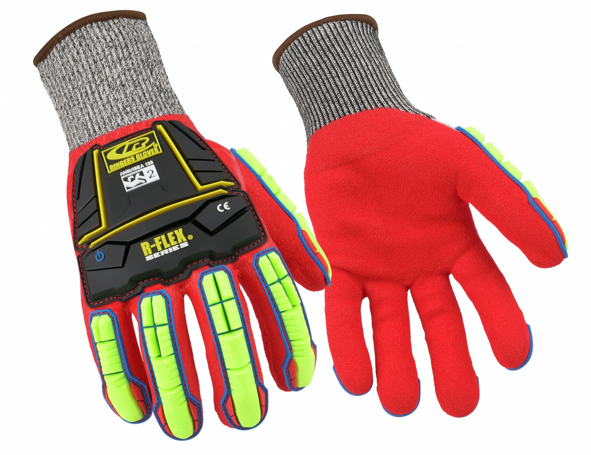 ANSELL Coated Gloves 3XL ( 13 ), ANSI Cut Level A6, ANSI Impact Level