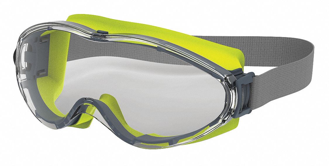 HEXARMOR Safety Goggles AntiFog, ANSI Dust/Splash Rating D4/D3, Indirect, Clear, Charcoal