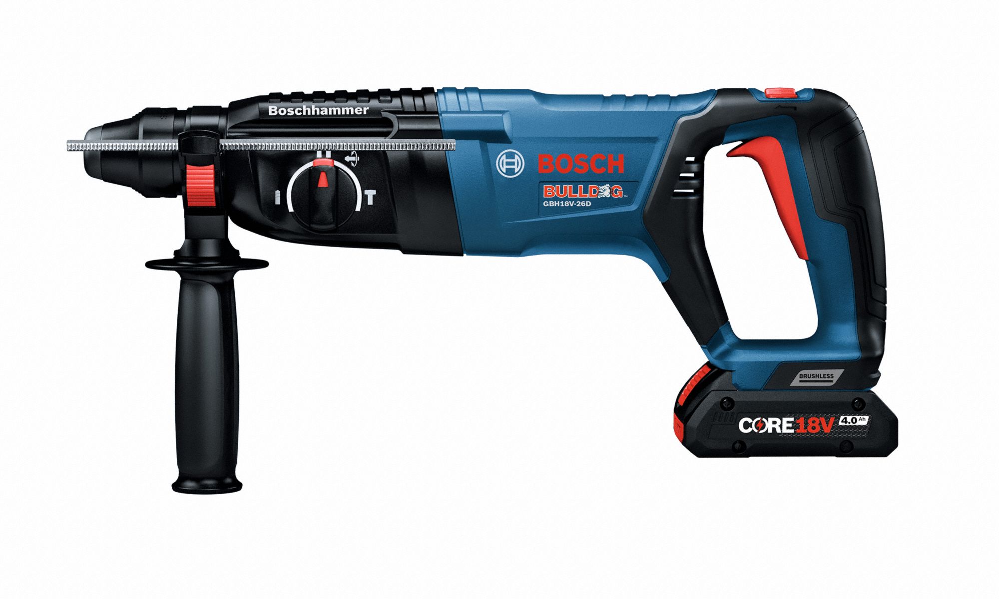 BOSCH Cordless Rotary Hammer DHandle, 18V DC, SDSPlus, 2 5/8 in max