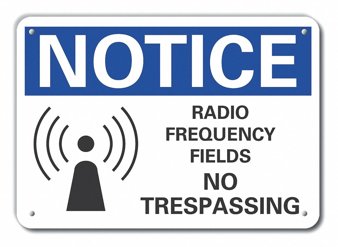 LYLE Rflct Radio Fields Notice Sign, 7x10in 64MT14LCU50062RA_10X7