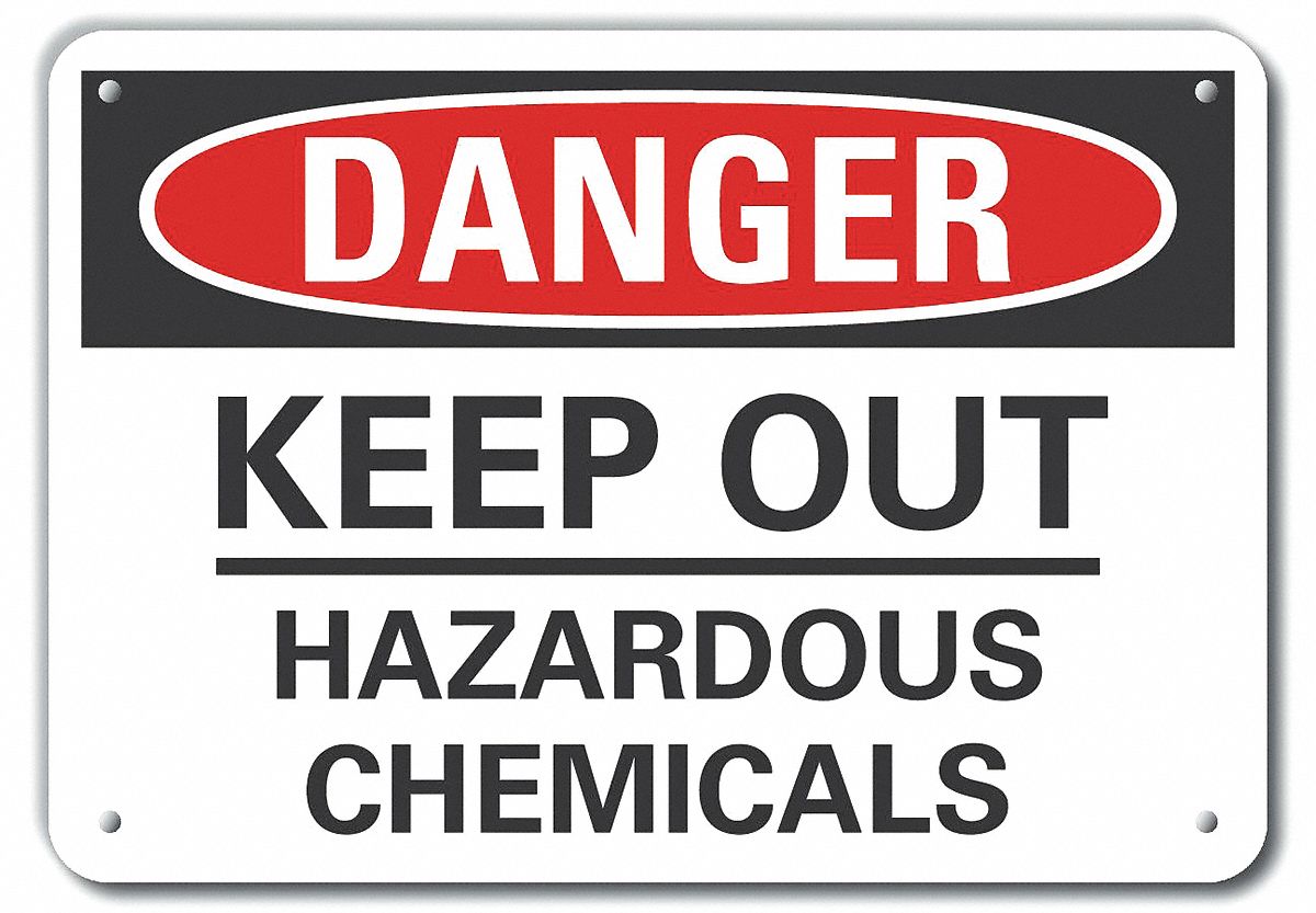 LYLE Alum Hazardous Chem Danger Sign, 7x10in 63KR20LCU40500NA_10X7