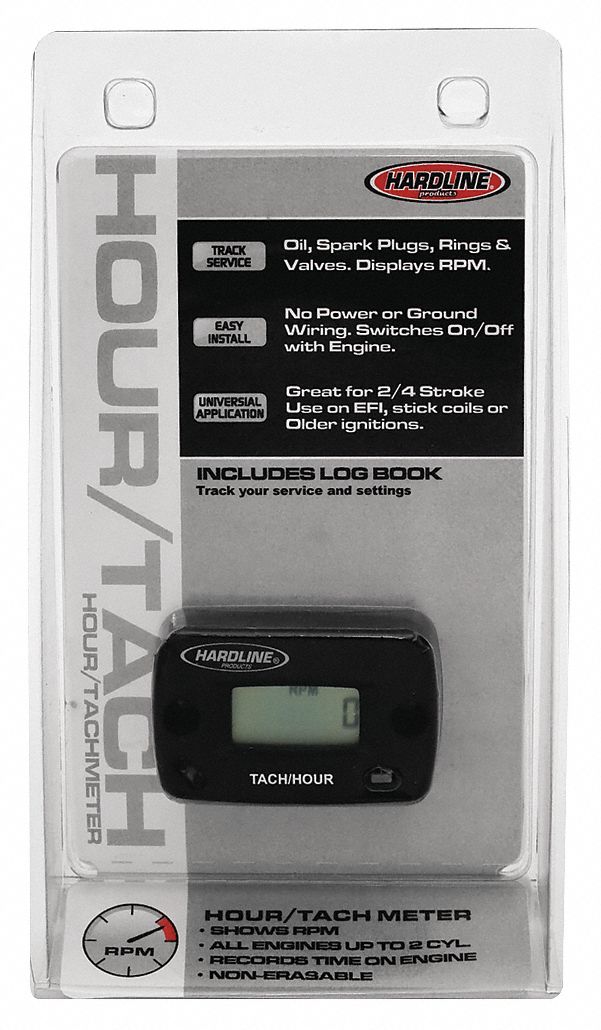 Hour/Tach Meter for Gas Engine,2 Cyl Grainger