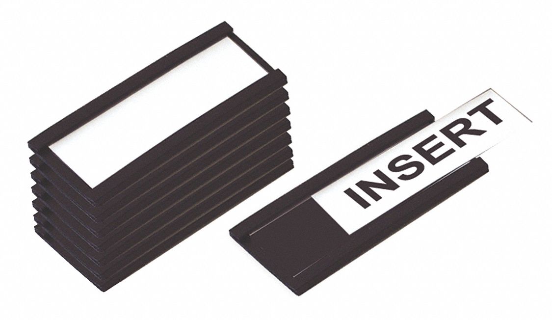 Data Cards,1"x2",Black,PK25 Grainger