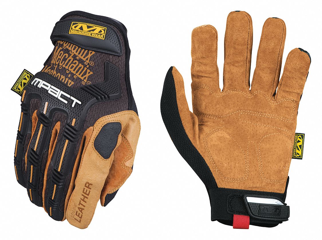 MECHANIX WEAR Leather Impact Glove, M, PR 65DD50LMP75009 Grainger