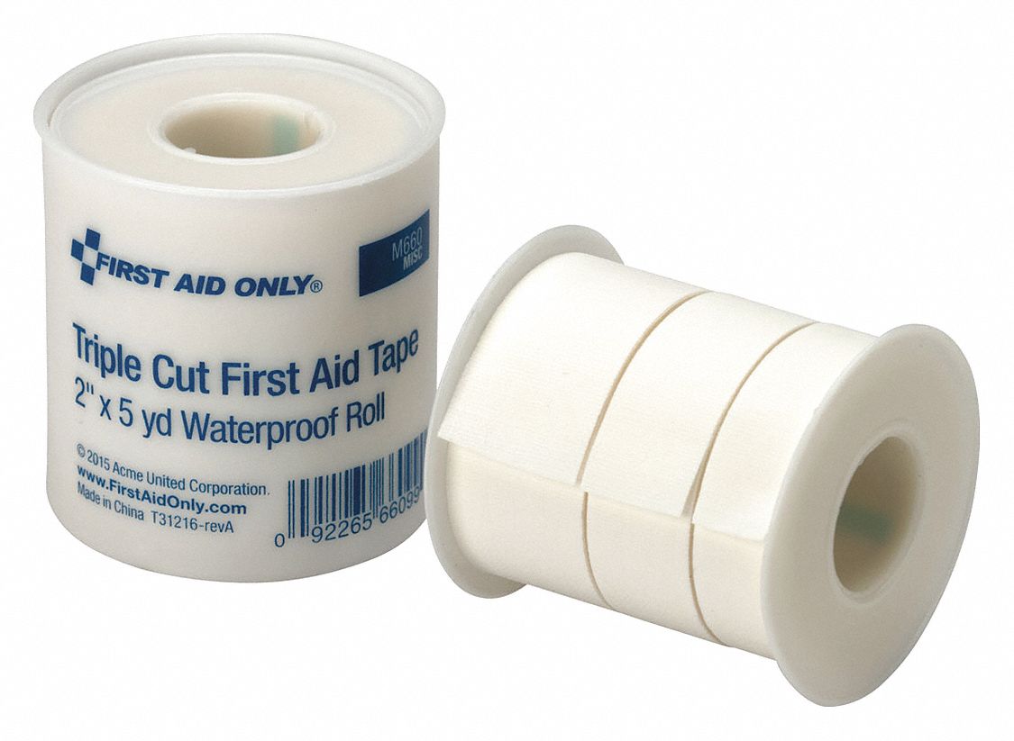 FIRST AID ONLY, White, 5 yd Roll Lg, First Aid Kit Refill 65DG45FAE
