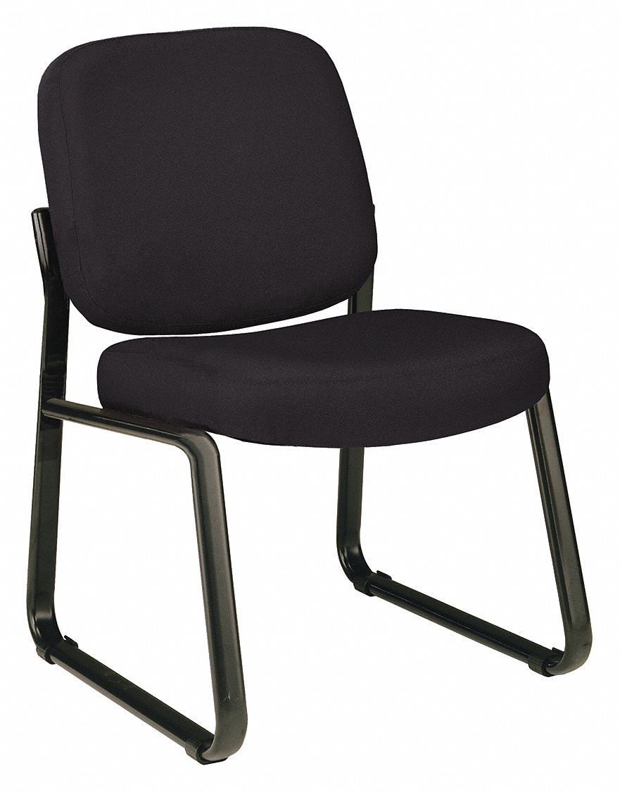 OFM INC Guest Chair, Black, Fabric, 250 lb Capacity 65NT35405805 Grainger