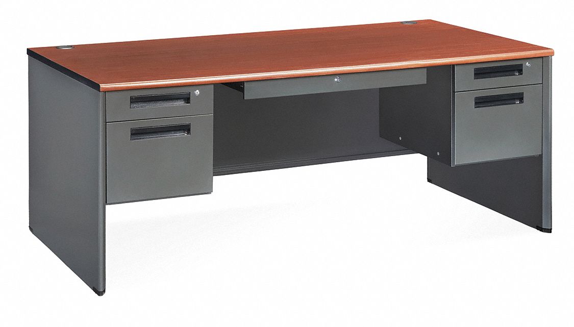 Office Desk,72" W x 291/4" H x361/4" D Grainger