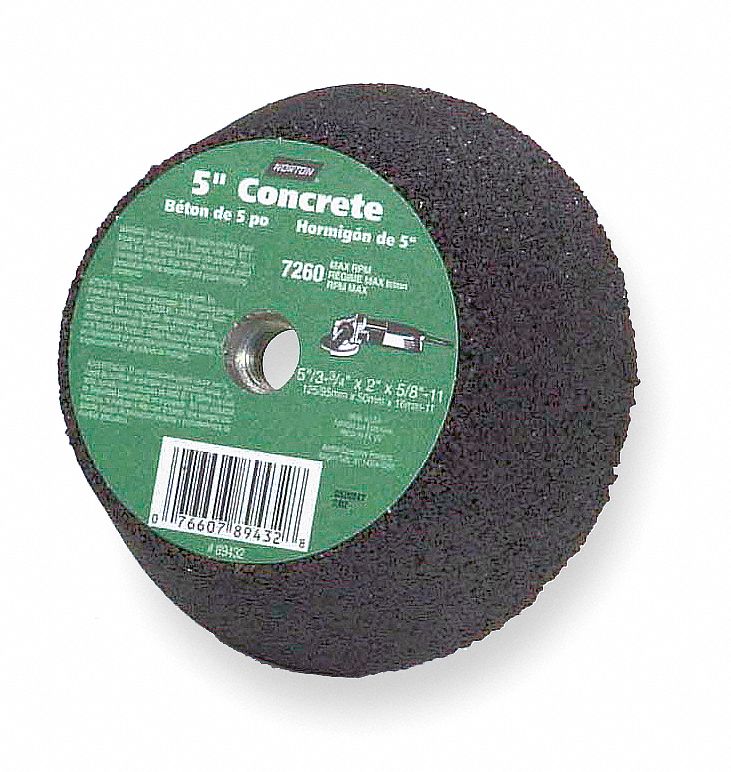 NORTON Type 11 Silicon Carbide Flaring Cup Grinding Wheel, 5 in, 5/8