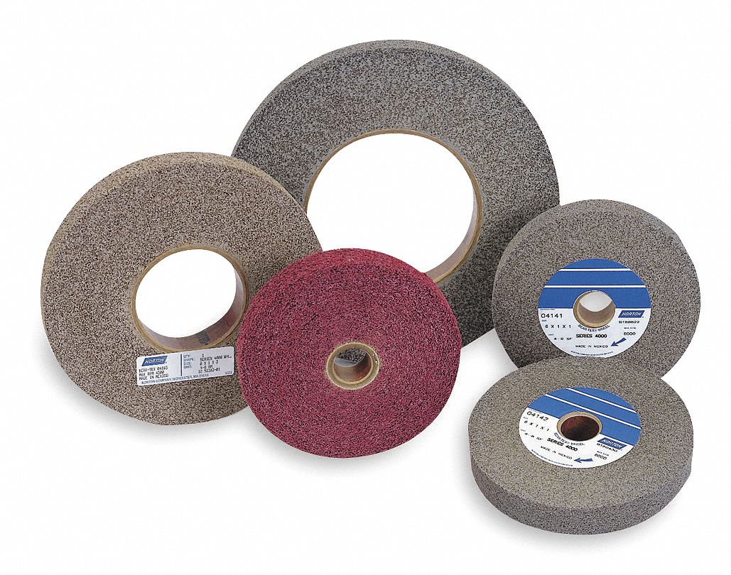 NORTON 6 in Metal Finishing Convolute Wheel, 1 in W, 1 in Arbor Hole