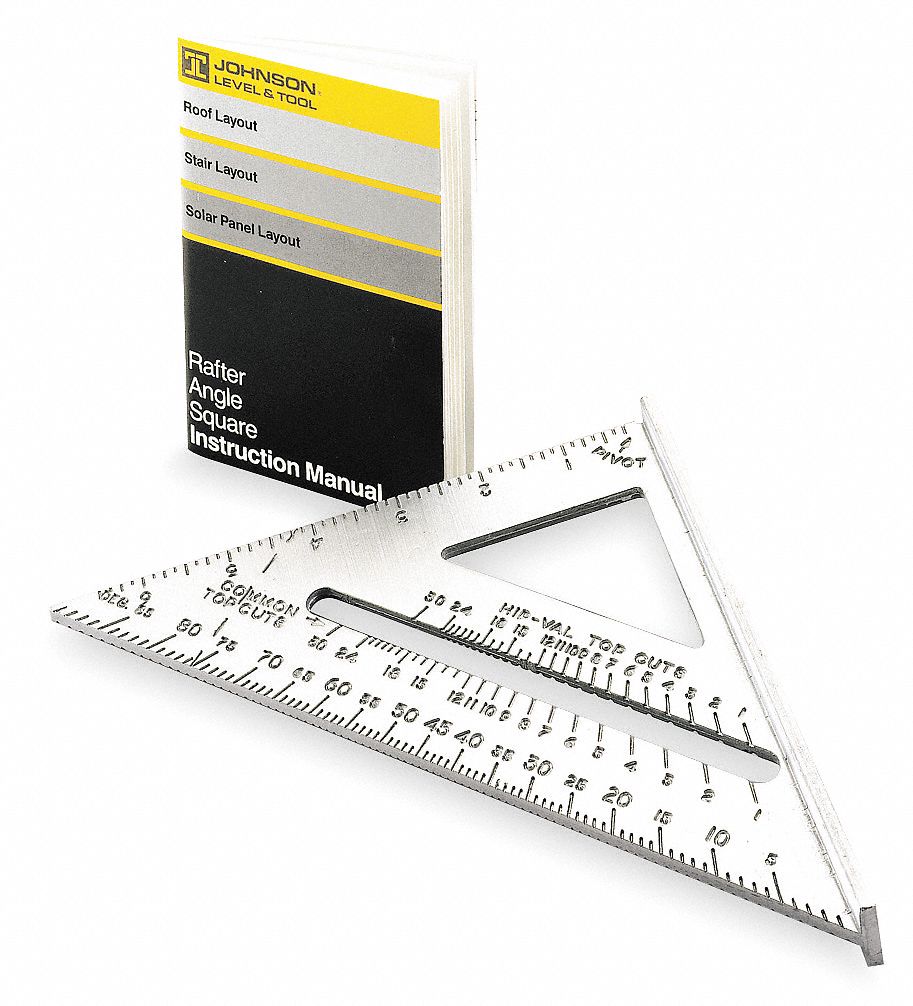 JOHNSON LEVEL & TOOL RAFTER ANGLE SQUARE,7" SIZE Squares, Bevels, and