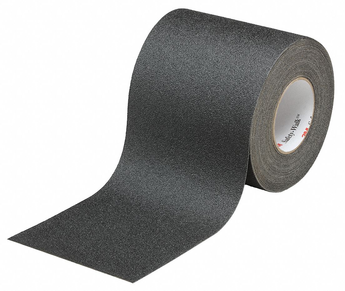3M AntiSlip Tape Coarse, 60 Grit Size, Solid, Black, 4 in x 60 ft, 2.
