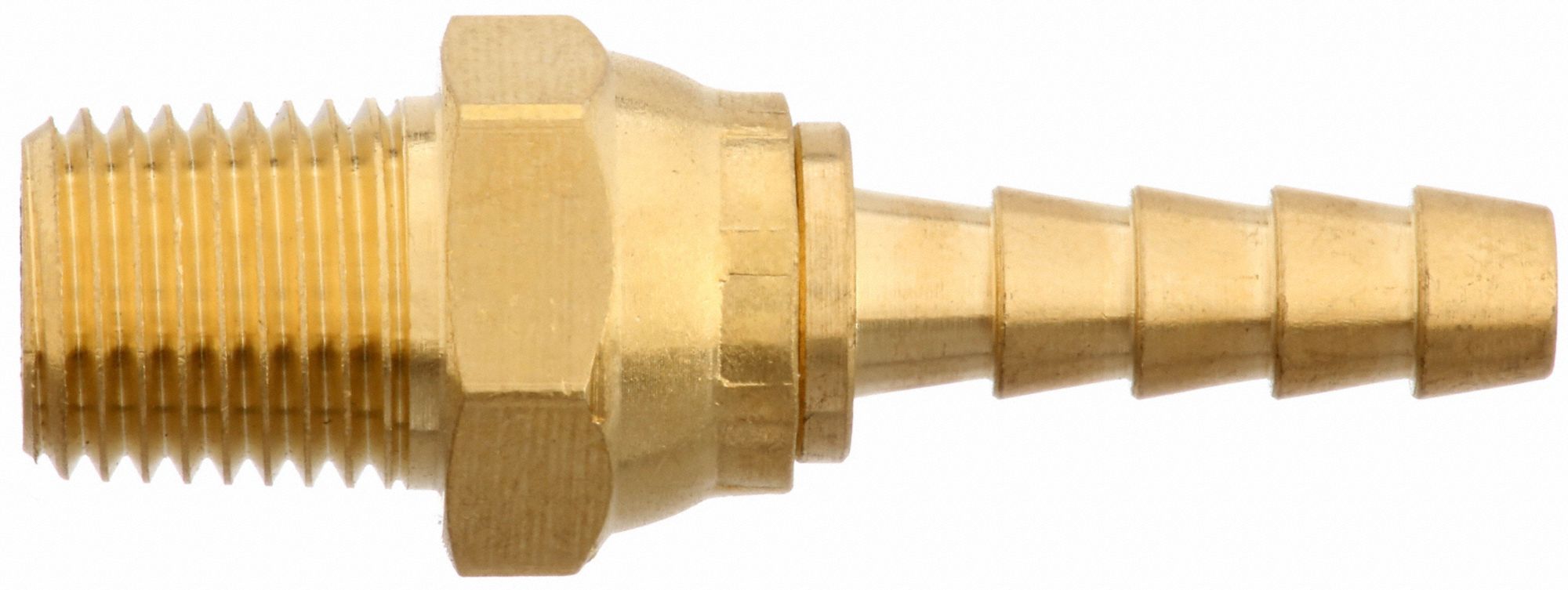 GRAINGER APPROVED Barbed Hose Fitting For 1/2 in Hose I.D., Hose Barb