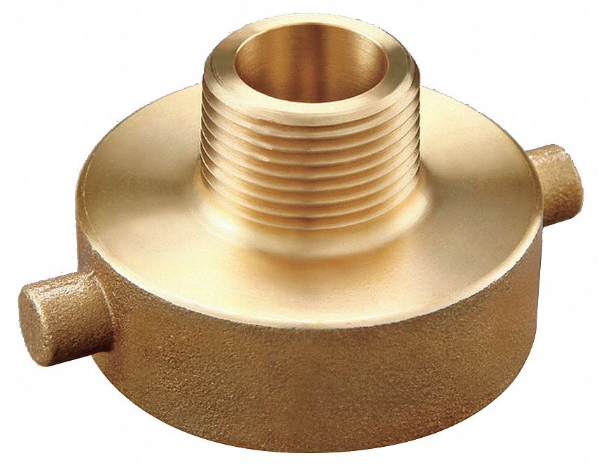MOON AMERICAN Fire Hose Adapter, Pin Lug, Fitting Material Brass x